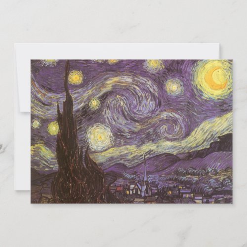 Starry Night by Vincent van Gogh Personalized Invitation