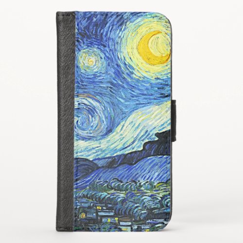 Vincent van Gogh Starry Night iPhone X Wallet Case