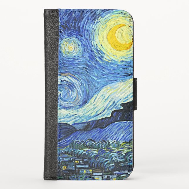 Vincent van Gogh Starry Night iPhone Wallet Case (Front)