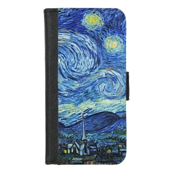Vincent Van Gogh Starry Night Iphone 8/7 Wallet Case by lazyrivergreetings at Zazzle