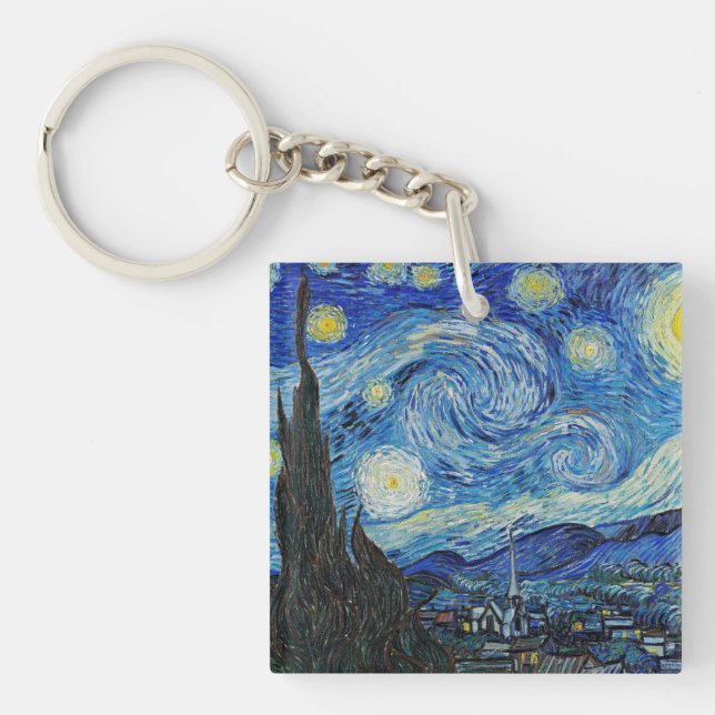 Vincent van Gogh, Starry Night Keychain (Front)