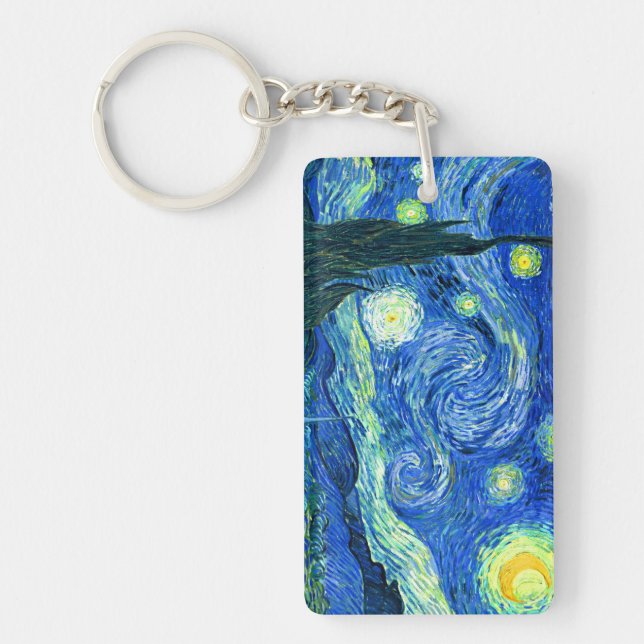 vincent van gogh starry night keychain (Front)