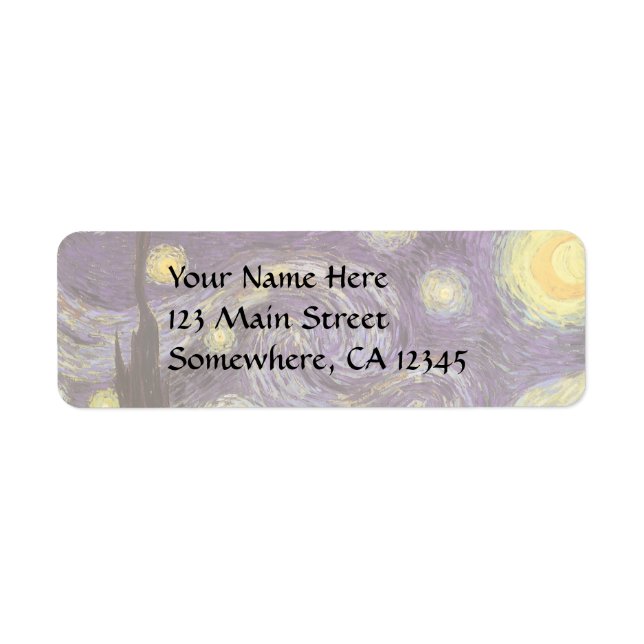 Vincent van Gogh - Starry Night Label (Front)