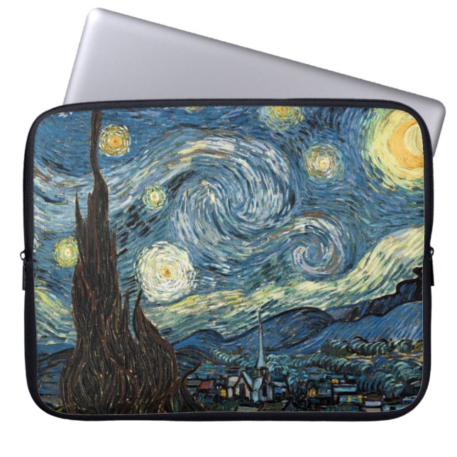 Vincent van Gogh,Starry Night Laptop Sleeve (Front)