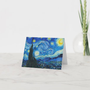 Vincent Van Gogh - Starry Night Letterpress Thank You Card
