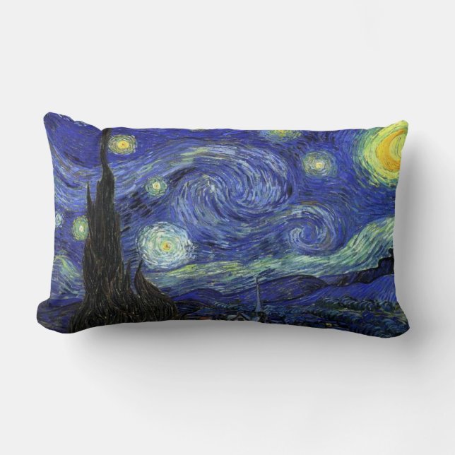 Vincent van Gogh, Starry Night Lumbar Pillow (Front)