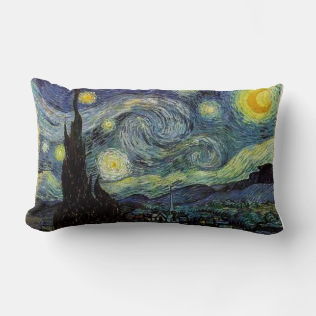 Vincent van Gogh,Starry Night Lumbar Pillow (Front)