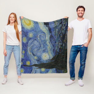 Vincent Van Gogh Starry Night Masterpiece Fleece Blanket