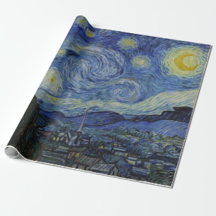 Vincent Van Gogh Starry Night Masterpiece Wrapping Paper