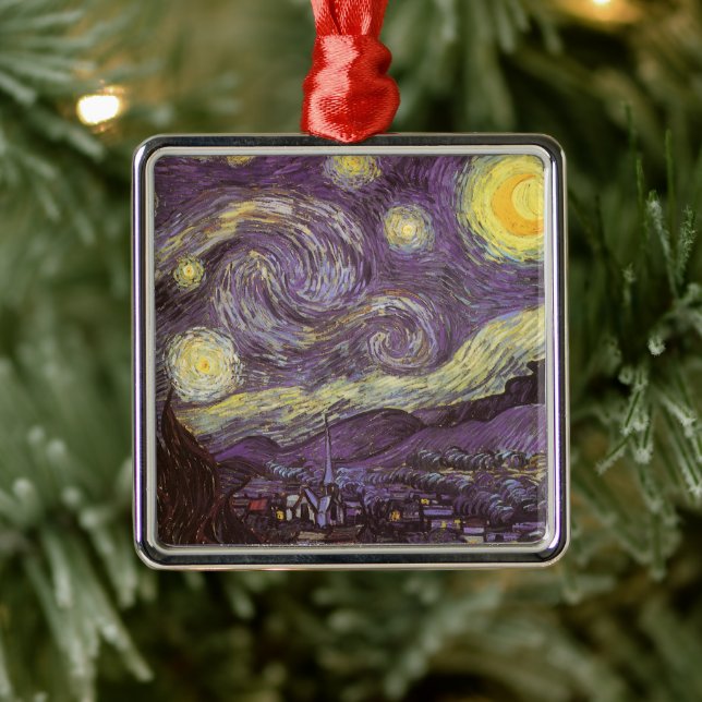 Vincent van Gogh - Starry Night Metal Ornament (Tree)