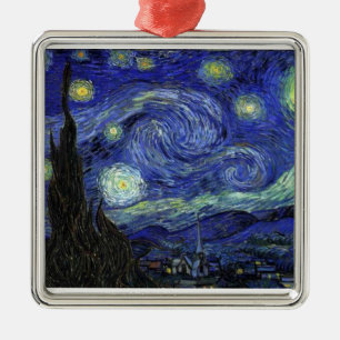 Vincent van Gogh, Starry Night Metal Ornament