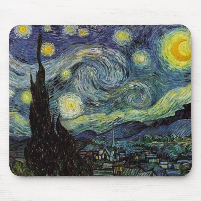 Vincent van Gogh - Starry Night Mouse Pad (Front)