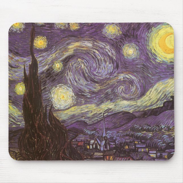 Vincent van Gogh - Starry Night Mouse Pad (Front)
