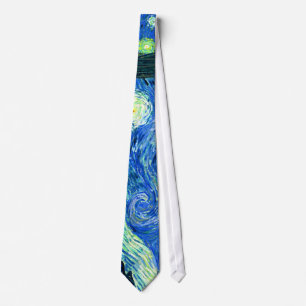 vincent van gogh starry night neck tie