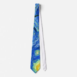 vincent van gogh starry night neck tie
