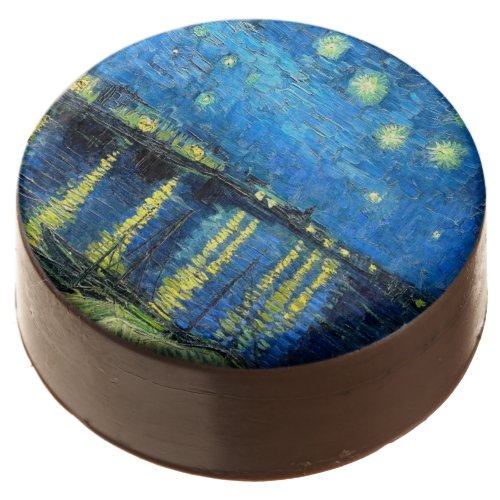 Vincent Van Gogh Starry Night Over Rhone 1888 Chocolate Covered Oreo