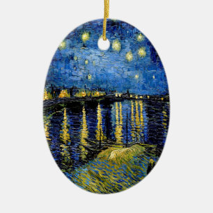 Vincent Van Gogh Starry Night Over The Rhone 1888 Ceramic Ornament