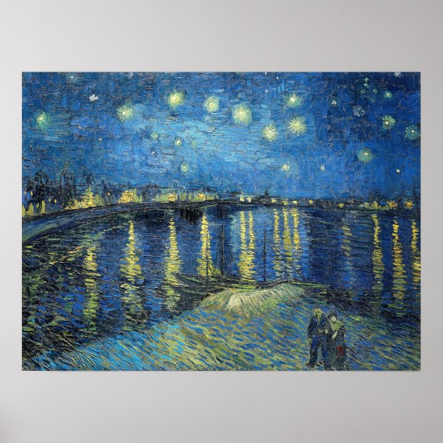 Vincent Van Gogh Starry Night Over The Rhone 1888  Poster (Front)