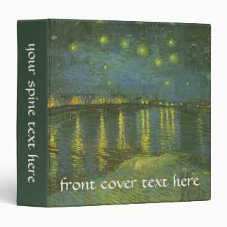 Vincent van Gogh - Starry Night Over the Rhone 3 Ring Binder