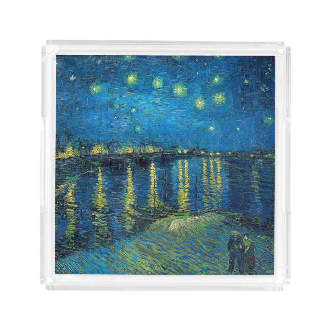Vincent Van Gogh Starry Night Over the Rhone Acrylic Tray (Front)