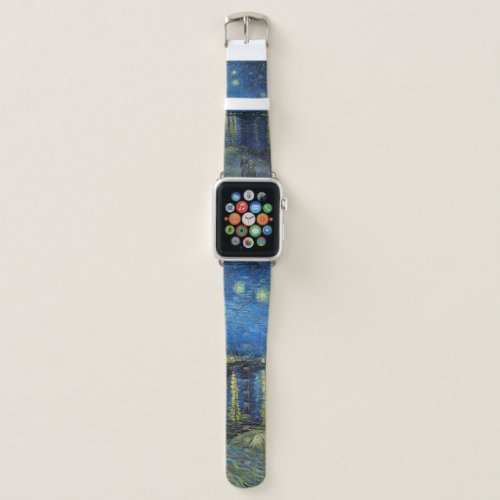 Vincent van Gogh _ Starry Night Over the Rhone Apple Watch Band