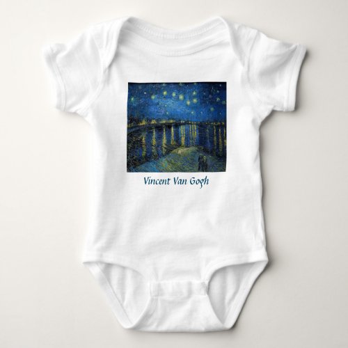 Vincent van Gogh _ Starry Night Over the Rhone Baby Bodysuit