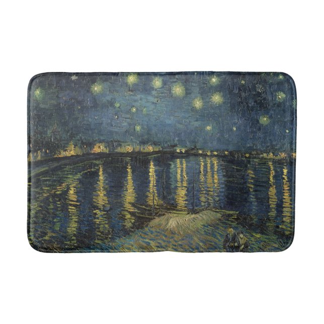 Vincent van Gogh | Starry Night Over the Rhone Bath Mat (Front)