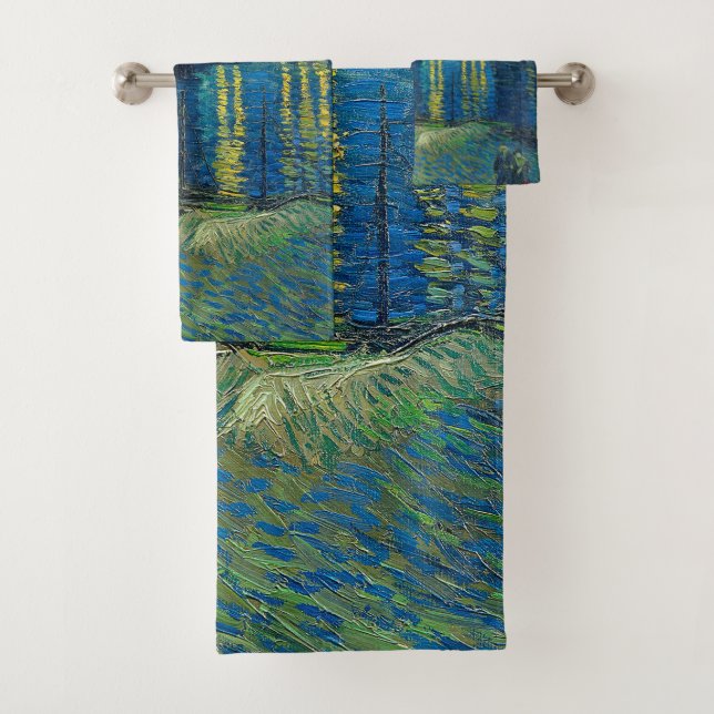 Vincent Van Gogh Starry Night Over the Rhone Bath Towel Set (Insitu)