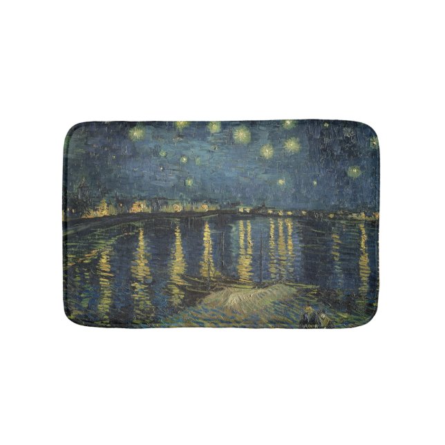 Vincent van Gogh | Starry Night Over the Rhone Bathroom Mat (Front)
