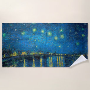 Vincent Van Gogh Starry Night Over the Rhone Beach Towel