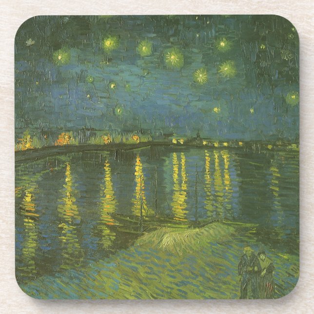 Vincent van Gogh - Starry Night Over the Rhone Beverage Coaster (Front)