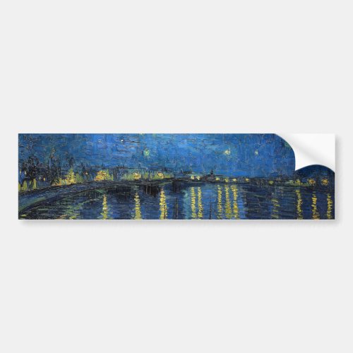 Vincent van Gogh _ Starry Night Over the Rhone Bumper Sticker