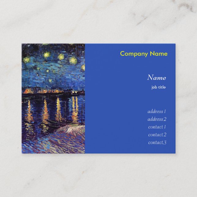 Vincent van Gogh, Starry Night over the Rhone Business Card (Front)