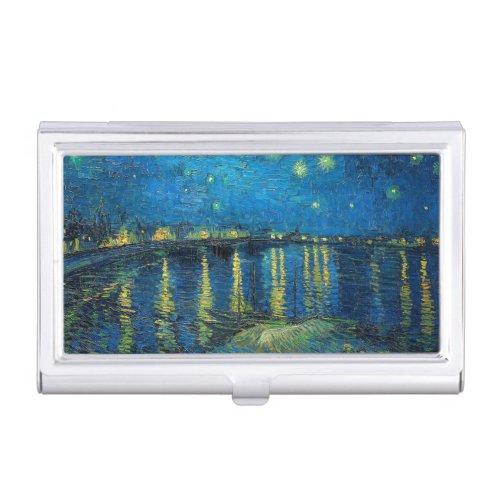 Vincent Van Gogh Starry Night Over the Rhone Business Card Case