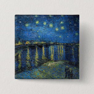 Vincent van Gogh - Starry Night Over the Rhone Button