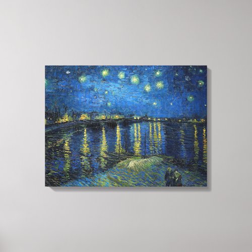 Vincent van Gogh _ Starry Night Over the Rhone Canvas Print