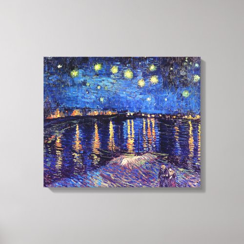 Vincent Van Gogh _ Starry Night Over The Rhone Canvas Print