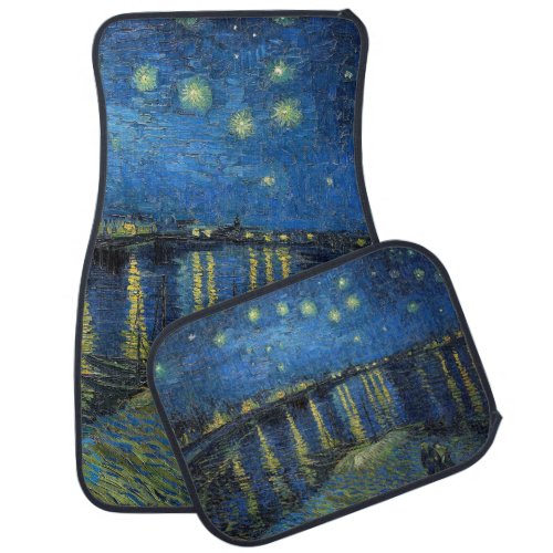 Vincent van Gogh _ Starry Night Over the Rhone Car Floor Mat