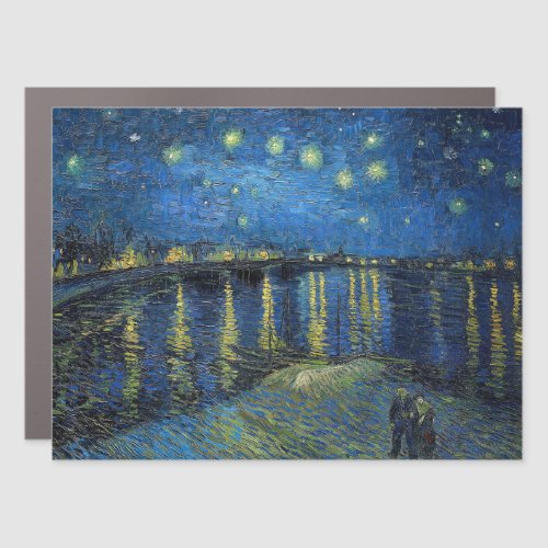 Vincent van Gogh _ Starry Night Over the Rhone Car Magnet