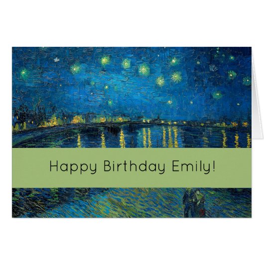 Vincent Van Gogh Starry Night Over the Rhone Cards (Front Horizontal)