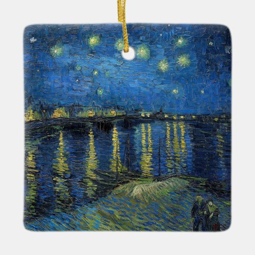 Vincent van Gogh _ Starry Night Over the Rhone Ceramic Ornament