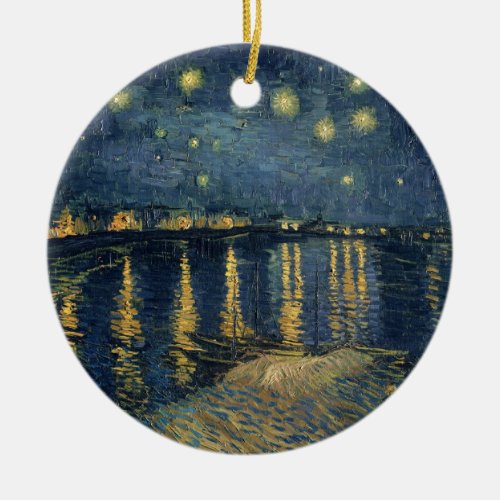 Vincent van Gogh  Starry Night Over the Rhone Ceramic Ornament