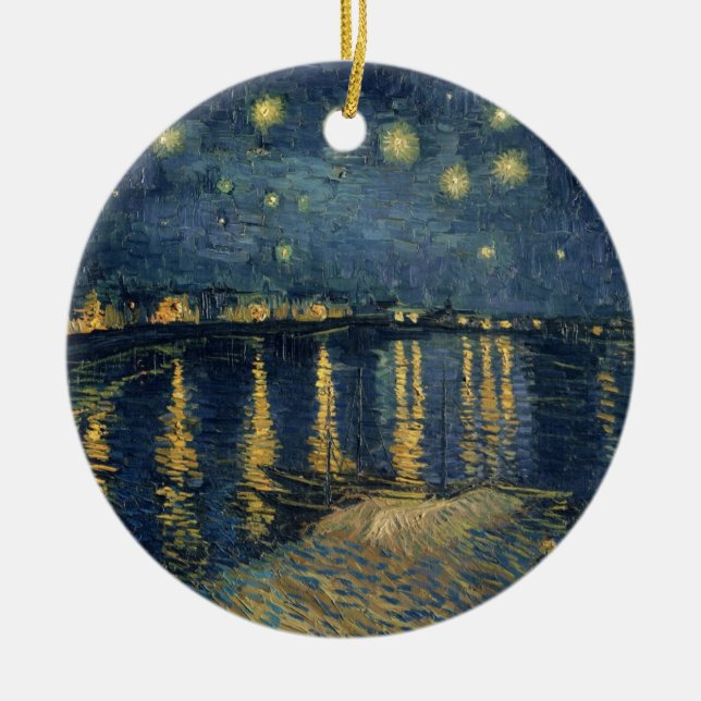 Vincent van Gogh | Starry Night Over the Rhone Ceramic Ornament (Front)