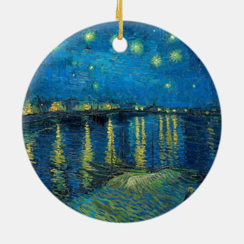 Vincent Van Gogh Starry Night Over the Rhone Ceramic Ornament