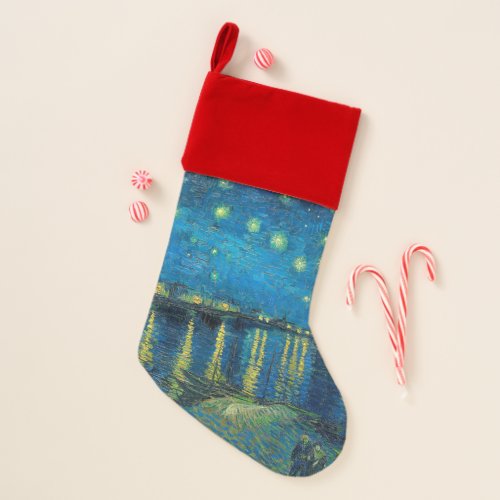 Vincent Van Gogh Starry Night Over the Rhone Christmas Stocking