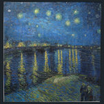Vincent van Gogh - Starry Night Over the Rhone Cloth Napkin<br><div class="desc">Starry Night Over the Rhone / Nuit etoilee sur le Rhone - Vincent van Gogh,  Oil on Canvas,  1888,  Arles</div>