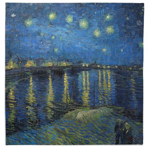 Vincent van Gogh _ Starry Night Over the Rhone Cloth Napkin