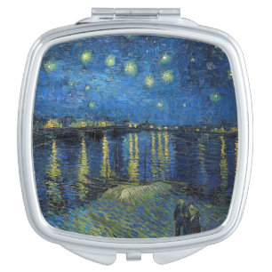 Vincent van Gogh - Starry Night Over the Rhone Compact Mirror