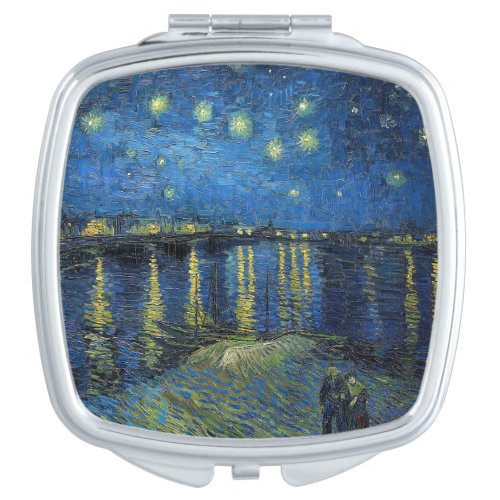 Vincent van Gogh _ Starry Night Over the Rhone Compact Mirror