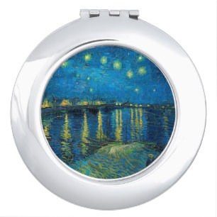 Vincent Van Gogh Starry Night Over the Rhone Compact Mirror